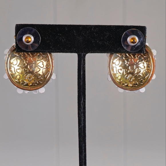 Betsey Johnson Floral Bug Bib Necklace & Earrings Set RARE - Picture 3 of 10